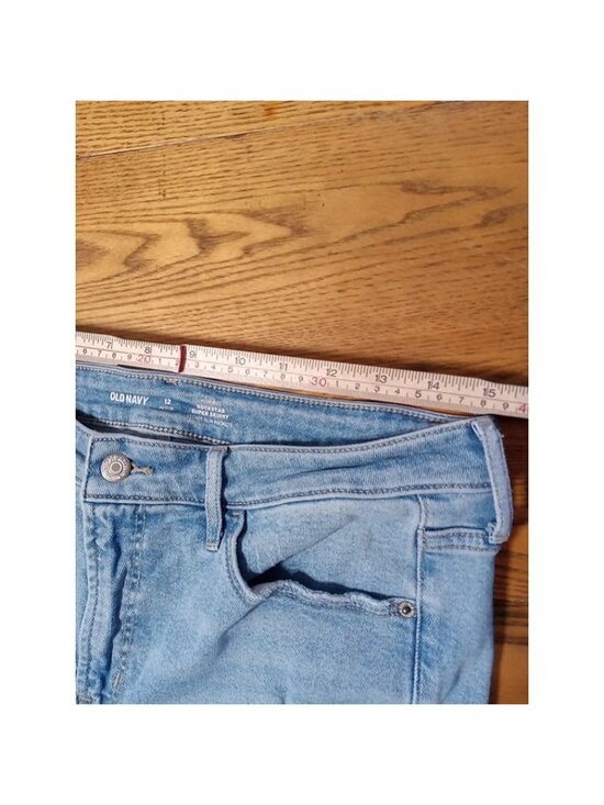 OLD NAVY Jeans Womens 12P ROCKSTAR HIGH RISE Pants Used Summer Denim - Picture 6 of 8